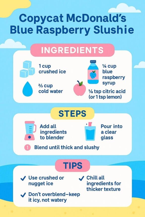 Mcdonald's Blue Raspberry Copycat McDonald’s Minute Maid Blue Raspberry Slushie recipe | FoodsWild