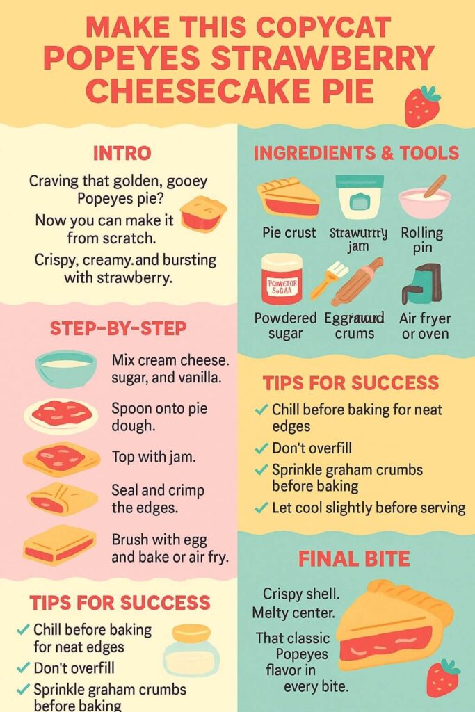 Copycat Popeyes Strawberry Cheesecake Pie Recipe info
