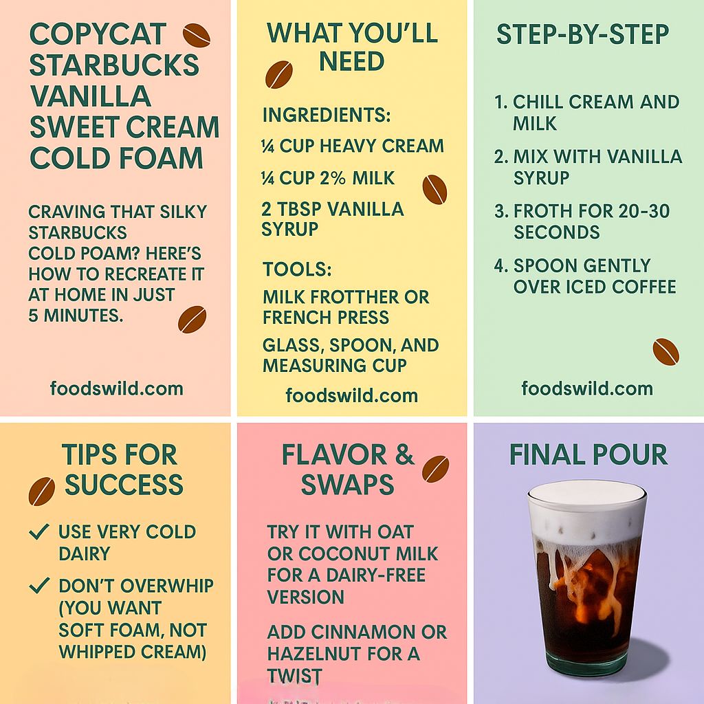 Copycat Starbucks Vanilla Sweet Cream Cold Foam