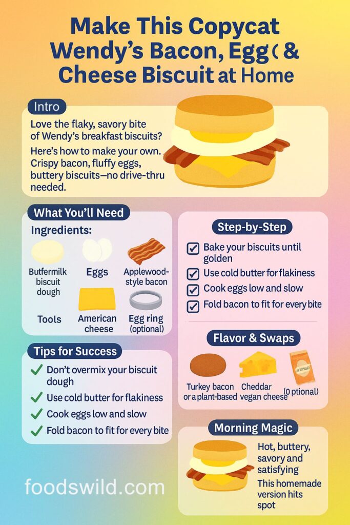 Copycat Wendy’s Bacon, Egg & Cheese Biscuit