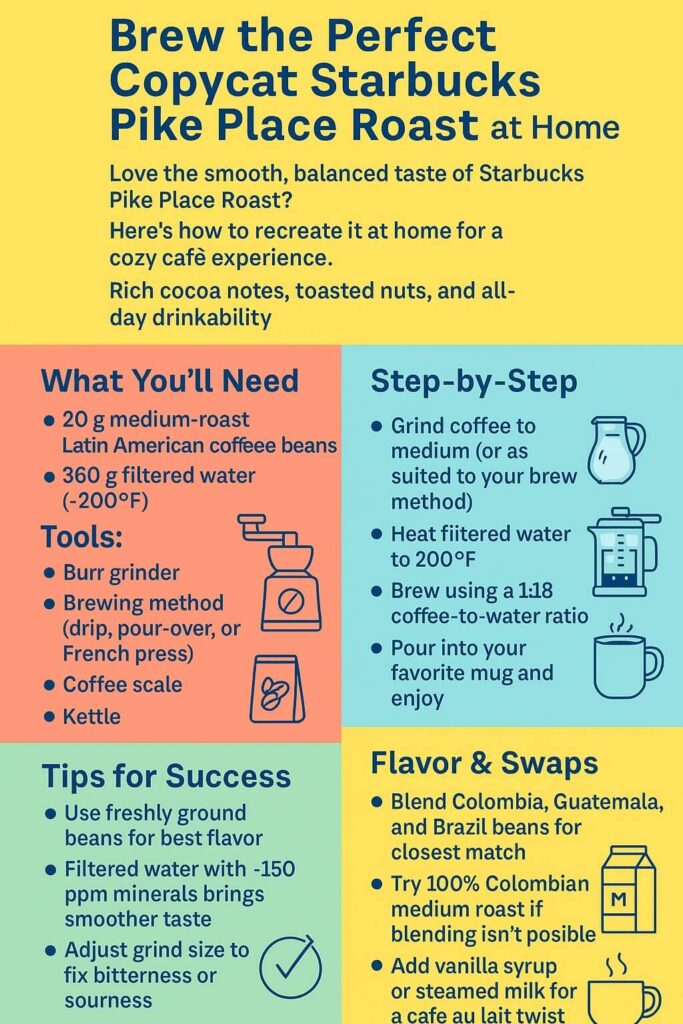 How to Brew Starbucks Pike Place At Home