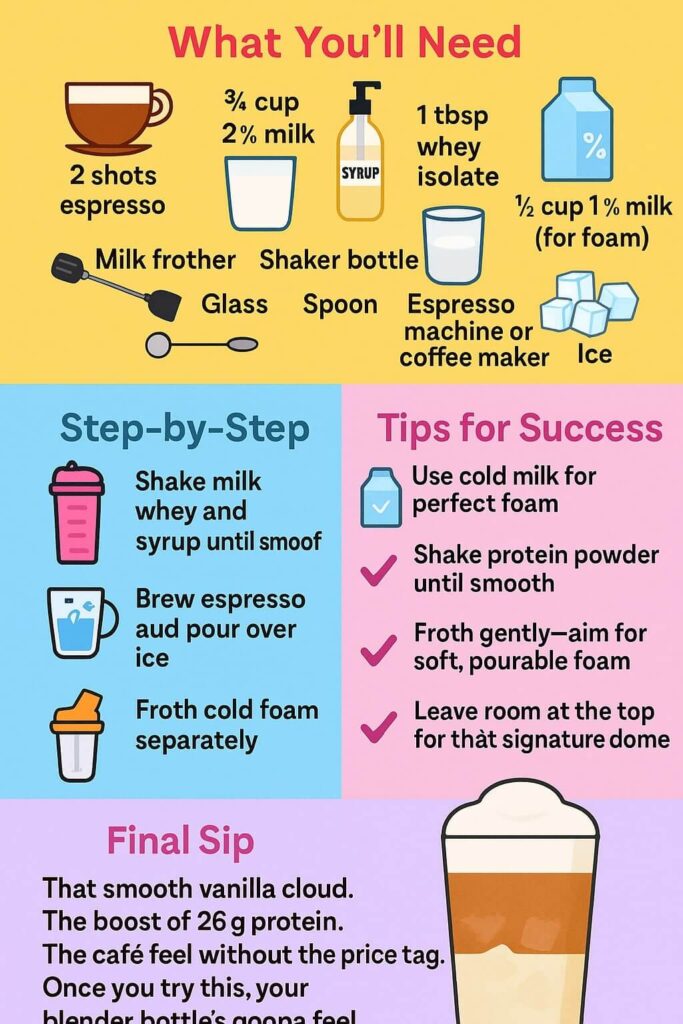 Iced Vanilla Protein Latte Guide