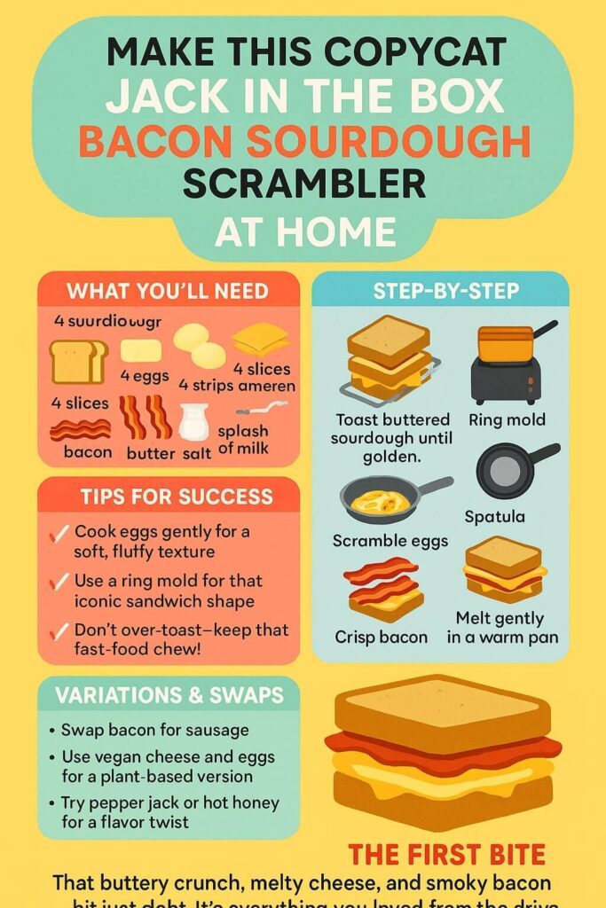 Copycat Jack in the Box Bacon Sourdough Scrambler Recipe Card