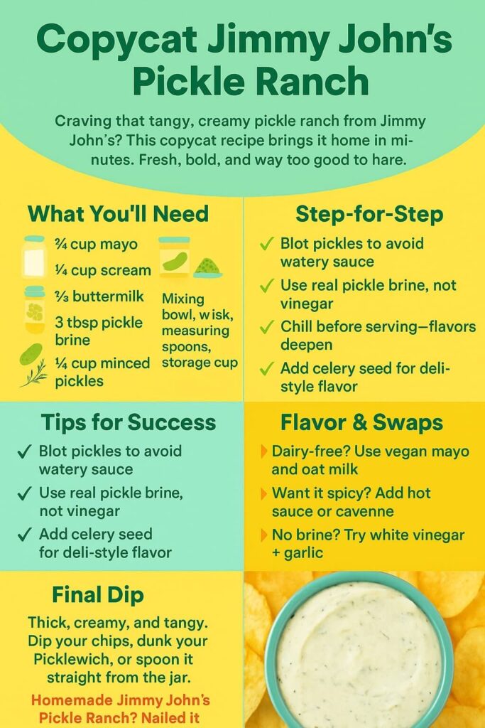 Copycat Jimmy John's Pickle Ranch Dip