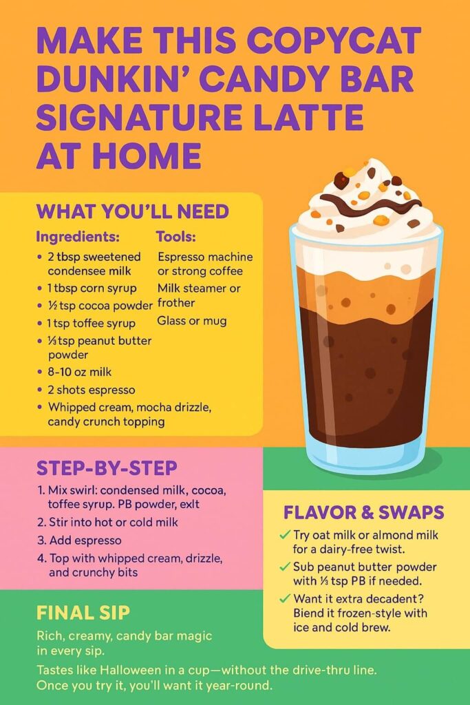 DIY Dunkin' Candy Bar Latte Guide 