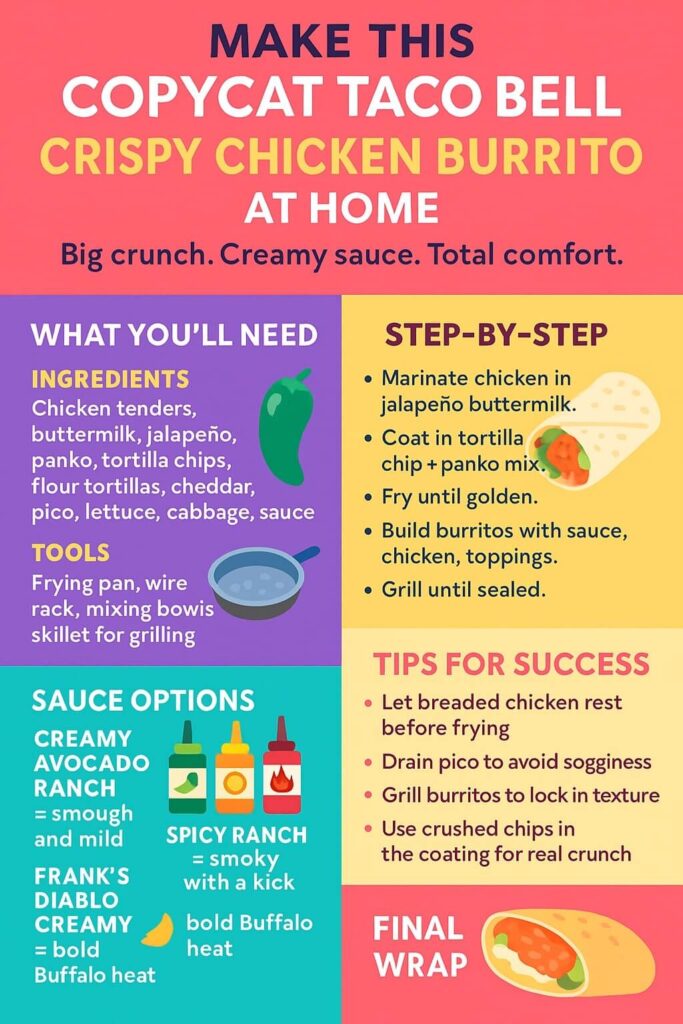 DIY Taco Bell Crispy Chicken Burrito
