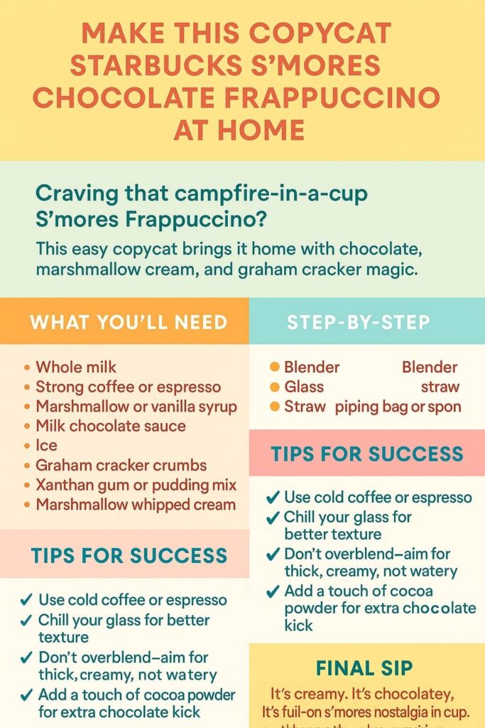 Copycat S'mores Chocolate Frappuccino Recipe