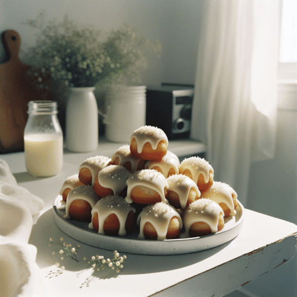 Copycat Dunkin' Wedding Cake Munchkins Recipe