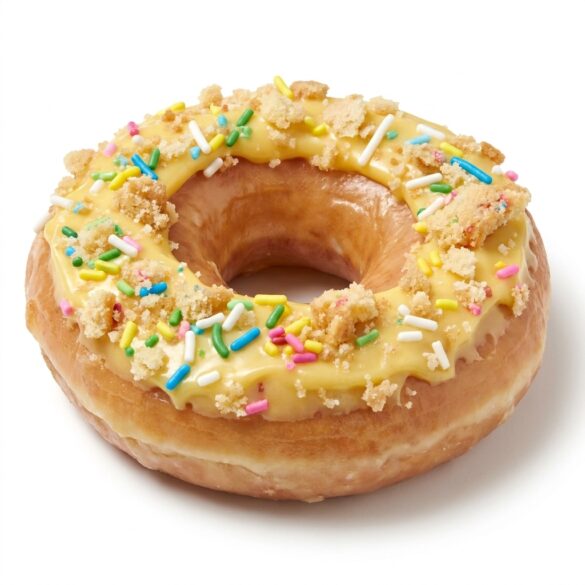 Copycat Krispy Kreme Milk Bar Birthday Cake Doughnut Recipe illustration