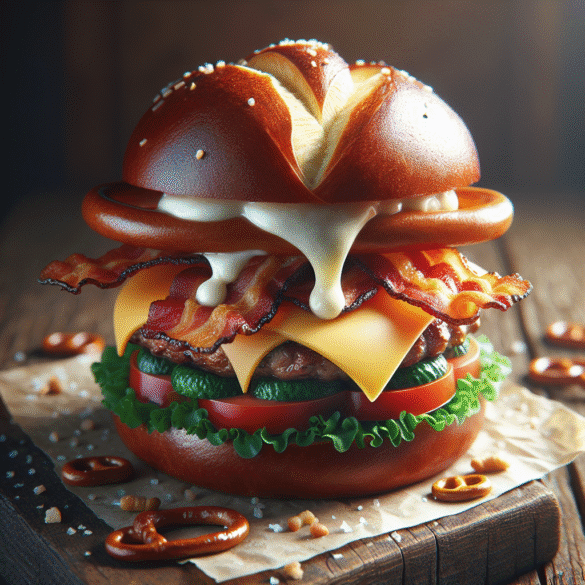 Copycat Wendy's Pretzel Bacon Pub Burger Recipe